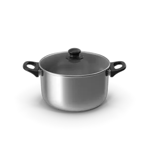 Olla de Acero con Tapa de Vidrio